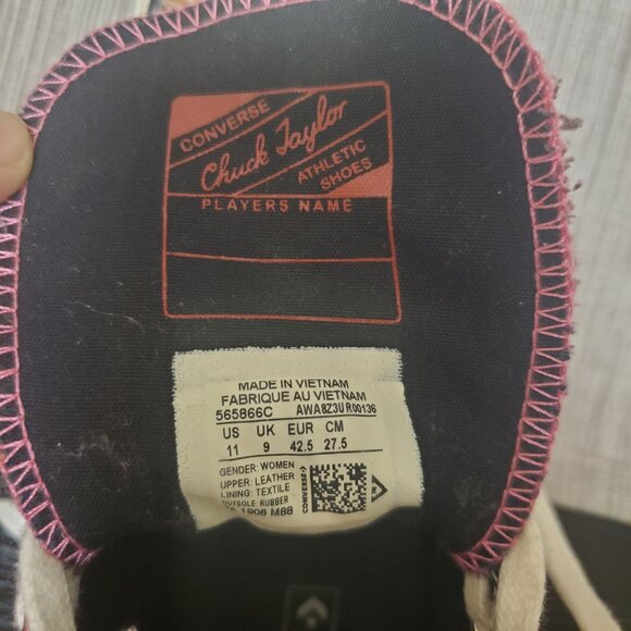 Converse metallic striped high top sneakers size 9 - Picture 9 of 11